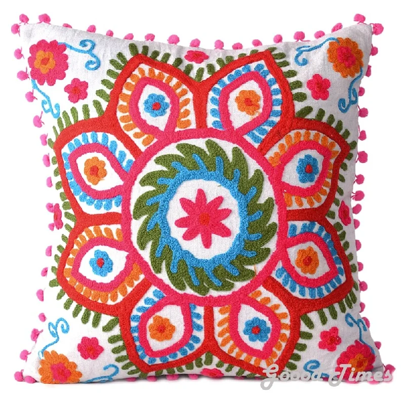 Travel Pillows for Long JourneysCotton Embroidered Decorative Pillowcase Throw Pillow Cushion Cover Square 16" Travel Pillows for Long JourneysCotton Embroidered Decorative Pillowcase Throw Pillow Cushion Cover Square 16"