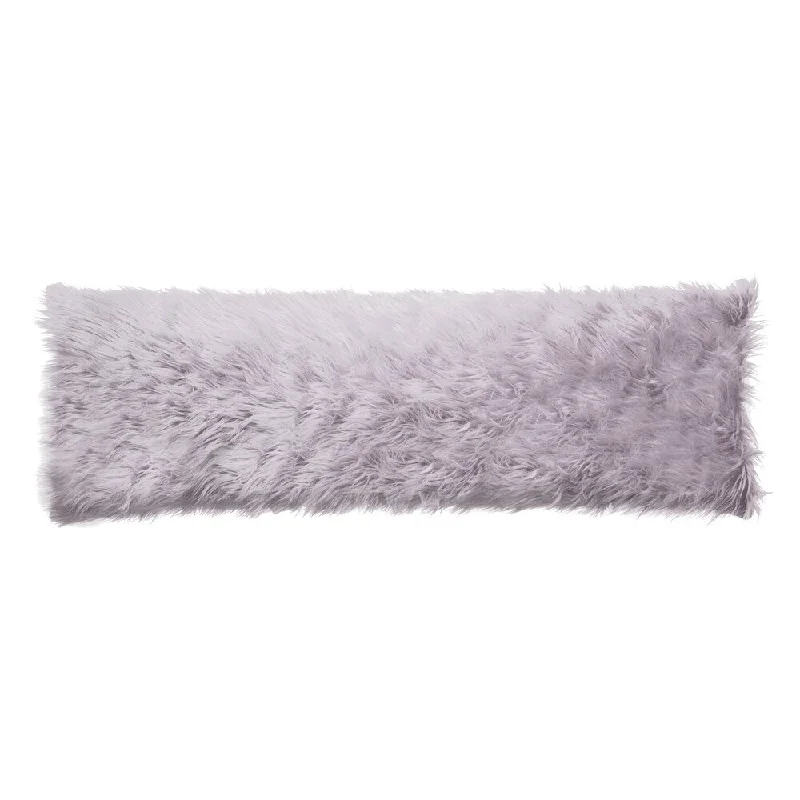 Plush Pillows for a Cozy BedFaux Fur Body Pillow Cover, Mongolian Silver 20x54 (Cover Only) Plush Pillows for a Cozy BedFaux Fur Body Pillow Cover, Mongolian Silver 20x54 (Cover Only)