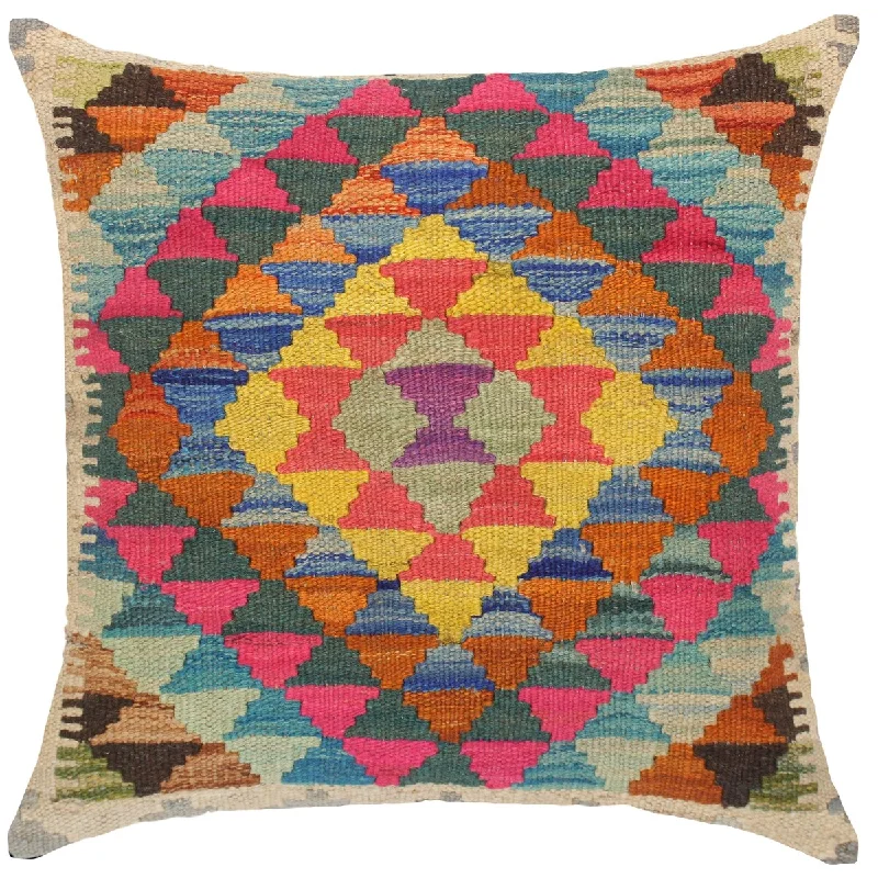 Square Pillows for Modern Home DecorTribal Latisha Hand-Woven Turkish Kilim Throw Pillow Square Pillows for Modern Home DecorTribal Latisha Hand-Woven Turkish Kilim Throw Pillow