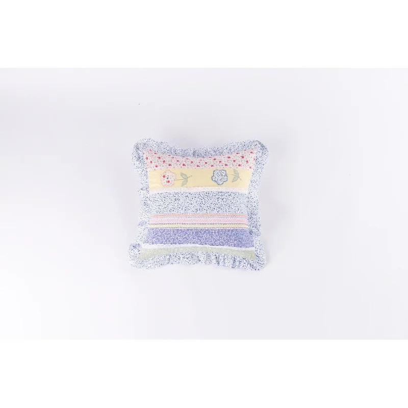 Cotton Pillows for Natural ComfortCottage Home Multicolor Floral Striped Patchwork Throw Pillow Cotton Pillows for Natural ComfortCottage Home Multicolor Floral Striped Patchwork Throw Pillow