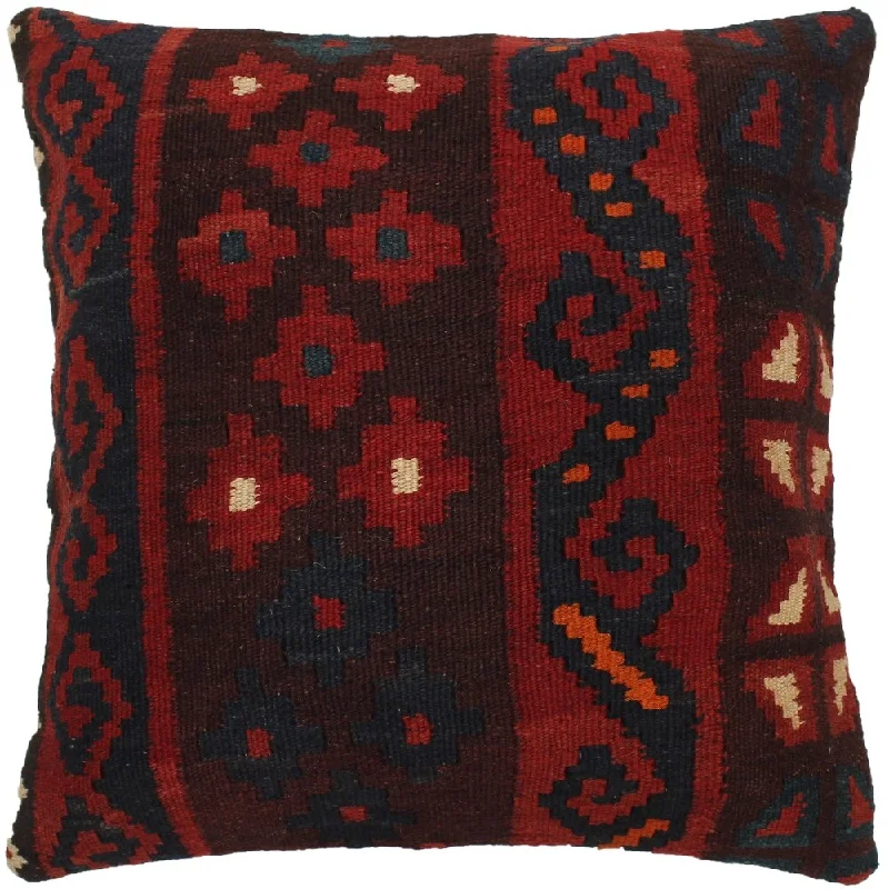 Firm Pillows for Side SleepersAnnelle Maroon/Red Hand-Woven Kilim Throw Pillow - 1'6 x 1'6 Firm Pillows for Side SleepersAnnelle Maroon/Red Hand-Woven Kilim Throw Pillow - 1'6 x 1'6