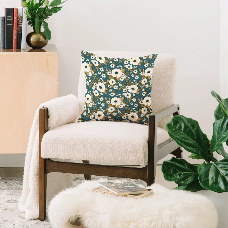 Velvet Pillows for a Touch of EleganceAvenie Delicate Blue and Gold Floral Decorative Throw Pillow Velvet Pillows for a Touch of EleganceAvenie Delicate Blue and Gold Floral Decorative Throw Pillow