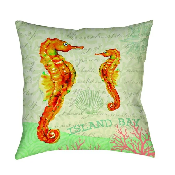 Travel Pillows for Long JourneysSalty Air Seahorse Decorative Pillow