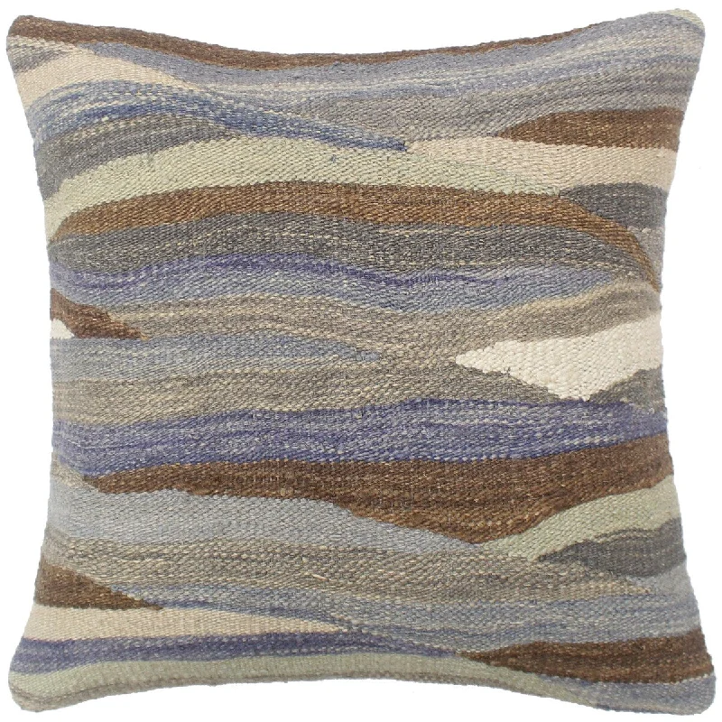 Cotton Pillows for Natural ComfortTurkish Shabby Chic Swift Hand Woven Kilim Pillow