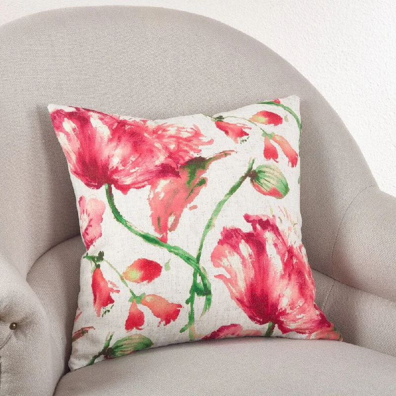 Velvet Pillows for a Touch of EleganceFloral Down Filled Linen Blend Throw Pillow