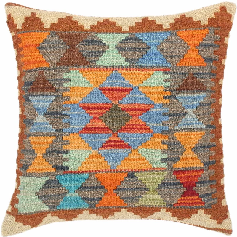 Round Pillows for Boho-Style InteriorsVintage Else Hand-Woven Turkish Kilim Throw Pillow 18 in. x 18 in. Round Pillows for Boho-Style InteriorsVintage Else Hand-Woven Turkish Kilim Throw Pillow 18 in. x 18 in.