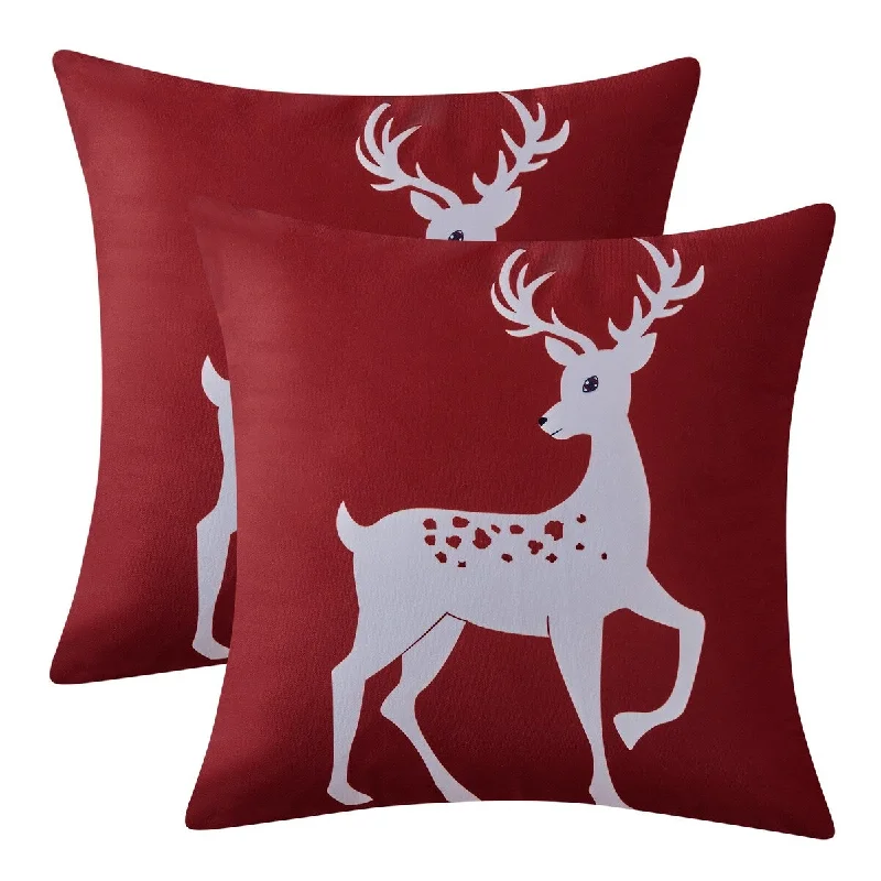 Silk Pillows for Smooth Skin and HairChristmas Decorations Pillow Covers Set of 2 Farmhouse Deer Decorative Pillow Covers Silk Pillows for Smooth Skin and HairChristmas Decorations Pillow Covers Set of 2 Farmhouse Deer Decorative Pillow Covers