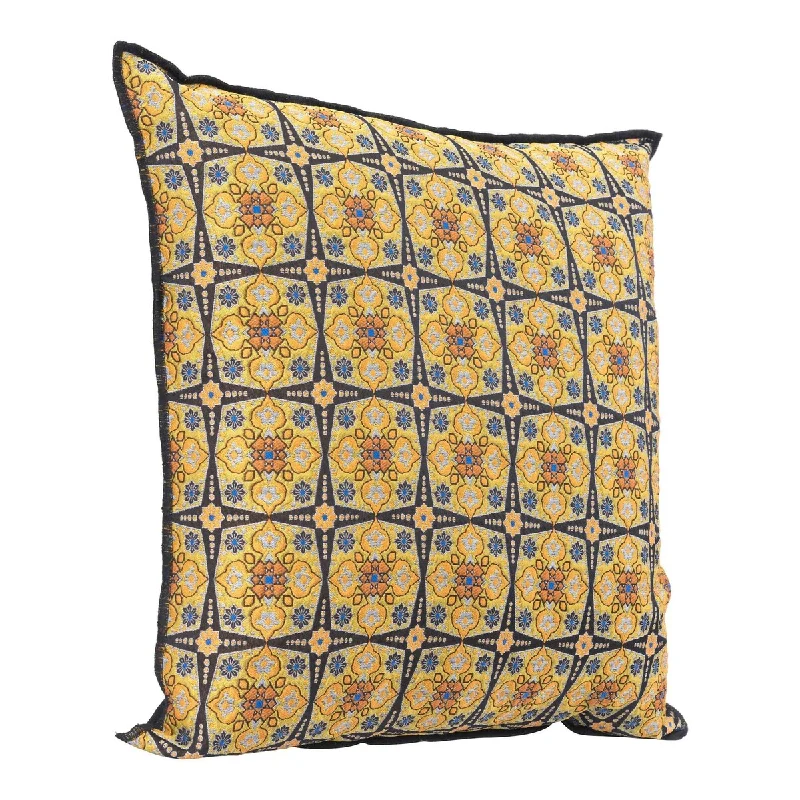 Silk Pillows for Smooth Skin and HairGolden Yellow Tile Design Decorative Accent Pillow Silk Pillows for Smooth Skin and HairGolden Yellow Tile Design Decorative Accent Pillow