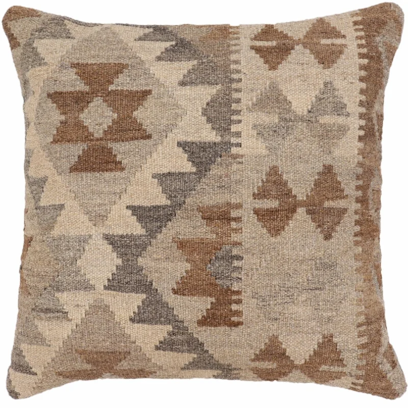 Bolster Pillows for Sofa DecorationTribal Moyer Turkish Hand-Woven Kilim Pillow - 18'' x 18'' Bolster Pillows for Sofa DecorationTribal Moyer Turkish Hand-Woven Kilim Pillow - 18'' x 18''