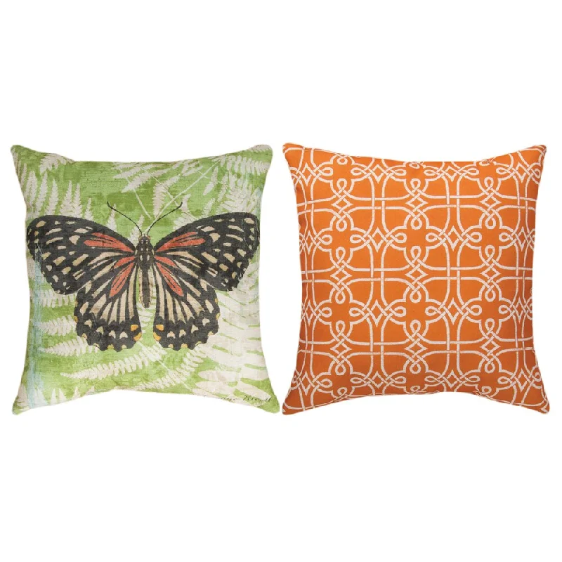 Bolster Pillows for Sofa DecorationManual Woodworkers BUTTERFLY FERNS MULTI COLOR Throw Pillow Bolster Pillows for Sofa DecorationManual Woodworkers BUTTERFLY FERNS MULTI COLOR Throw Pillow