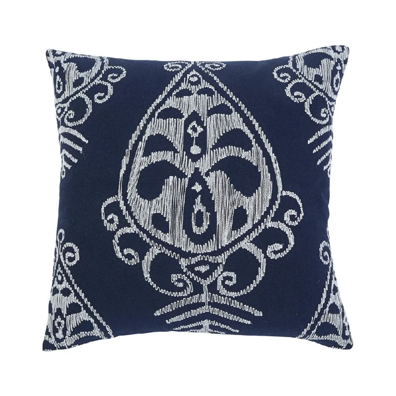 Feather Pillows for a Luxurious SleepSignature Design by Ashley Embroidered Navy 18-inch Pillow Cover Feather Pillows for a Luxurious SleepSignature Design by Ashley Embroidered Navy 18-inch Pillow Cover