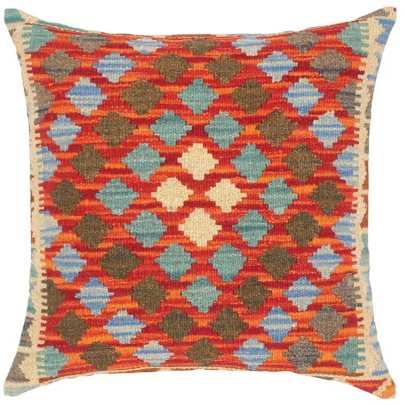 Velvet Pillows for a Touch of EleganceBauhaus Natacha Hand-Woven Turkish Kilim Throw Pillow 18 in. x 18 in. Velvet Pillows for a Touch of EleganceBauhaus Natacha Hand-Woven Turkish Kilim Throw Pillow 18 in. x 18 in.