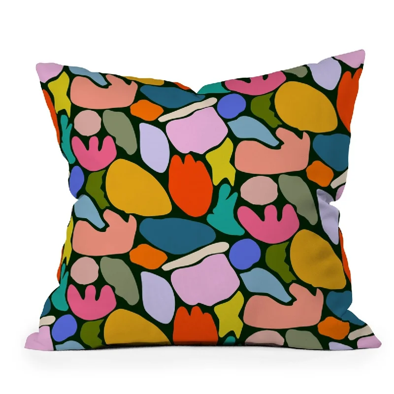 Cooling Pillows for Hot SleepersSewzinski Garden Promenade on Black Throw Pillow