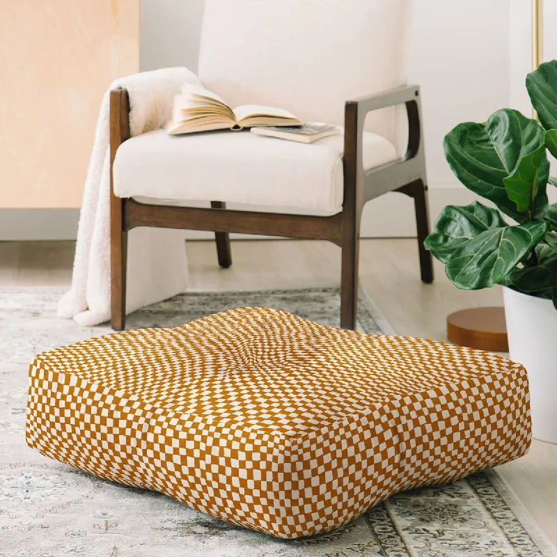 Back Support Pillows for Office ChairsIveta Abolina Lazy Checker Caramel Floor Pillow Square Back Support Pillows for Office ChairsIveta Abolina Lazy Checker Caramel Floor Pillow Square