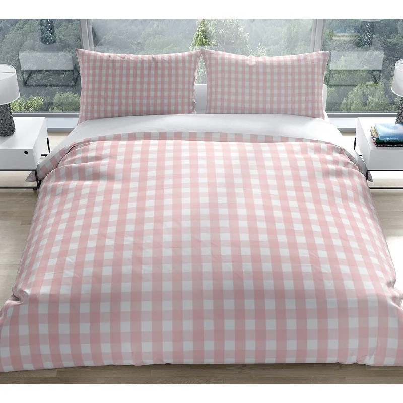 Square Pillows for Modern Home DecorROSE GINGHAM DREAM Pillow Case By Kavka Designs