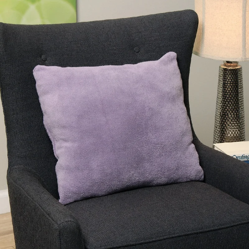 Square Pillows for Modern Home DecorPlush Light Purple Decorative Throw Pillow