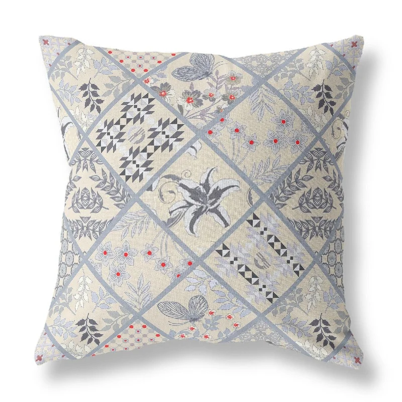 Feather Pillows for a Luxurious Sleep16" Cream Gray Patch Indoor Outdoor Throw Pillow Feather Pillows for a Luxurious Sleep16" Cream Gray Patch Indoor Outdoor Throw Pillow