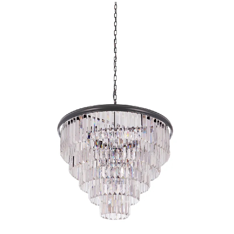 Chandeliers for Low Ceilings to Avoid OvercrowdingArt Deco Chandelier - Large - Black