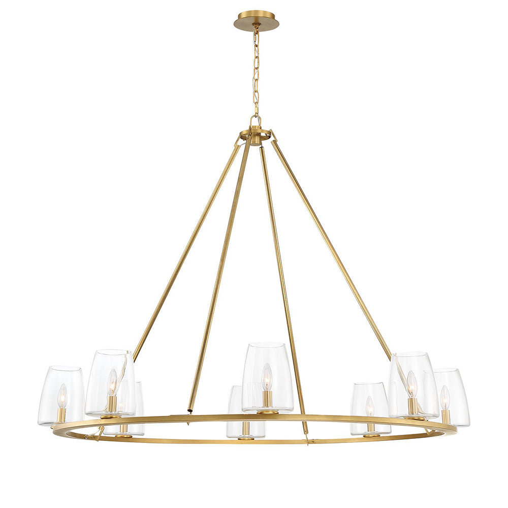 Oversized Chandeliers as a Statement Piece in Living RoomsBeckett 8 Light Chandelier - Brass