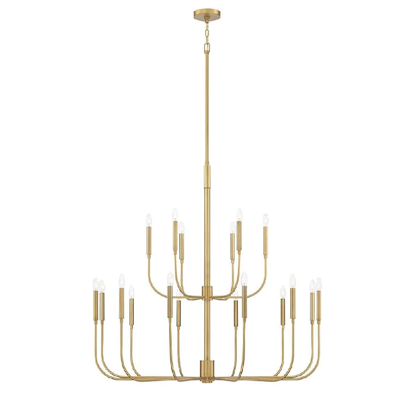 Chandeliers with Adjustable Arms for Directional LightingBeverly 18 Light Chandelier - Brass