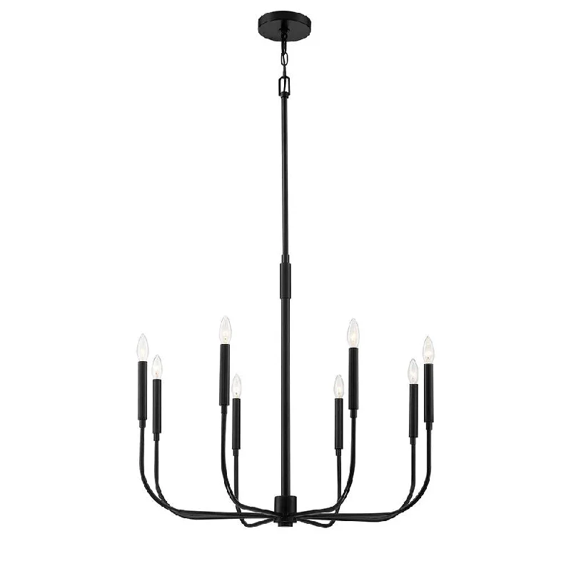 Chandeliers with Venetian Glass for a Luxurious LookBeverly 8 Light Chandelier - Black