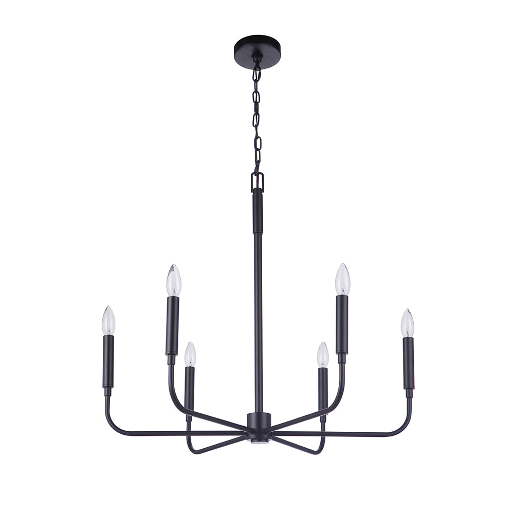 Chandeliers with Dimmable Lights for Ambiance ControlBeverly Six Light Chandelier - Black