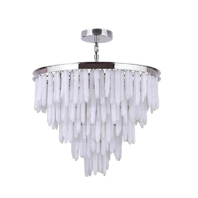 French Country Chandeliers with a Romantic AuraBotanical 13 Light Chandelier - Polished Nickel