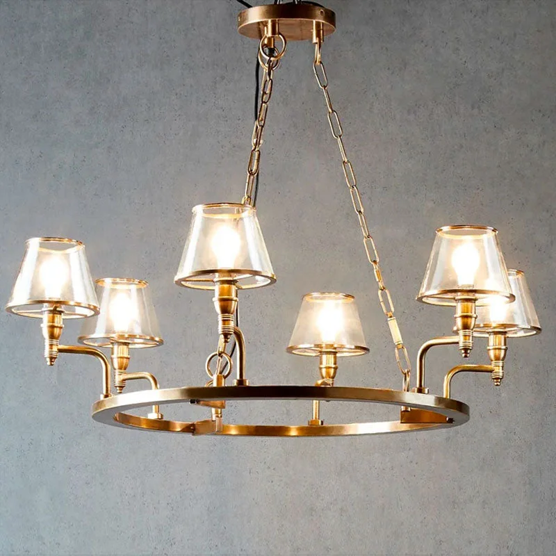 Mid - Century Modern Chandeliers for Vintage AppealClassic Ring Brass Chandelier