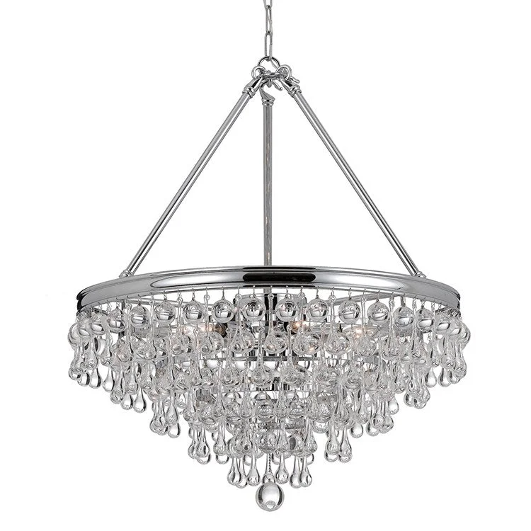 Chandeliers with Metal Frames in Gold FinishCalypso Eight-Light Chandelier