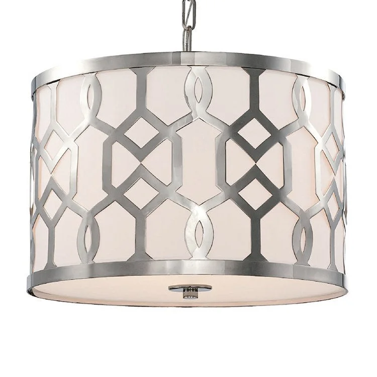 Chandeliers with Metal Frames in Silver FinishJennings Three-Light Chandelier