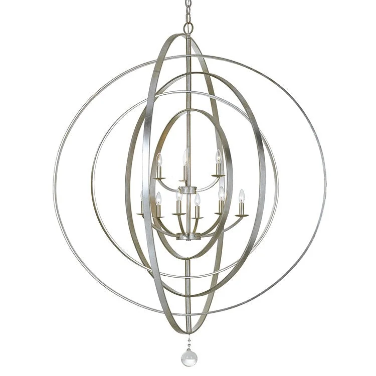 Chandeliers with Metal Frames in Bronze FinishLuna Nine-Light Chandelier