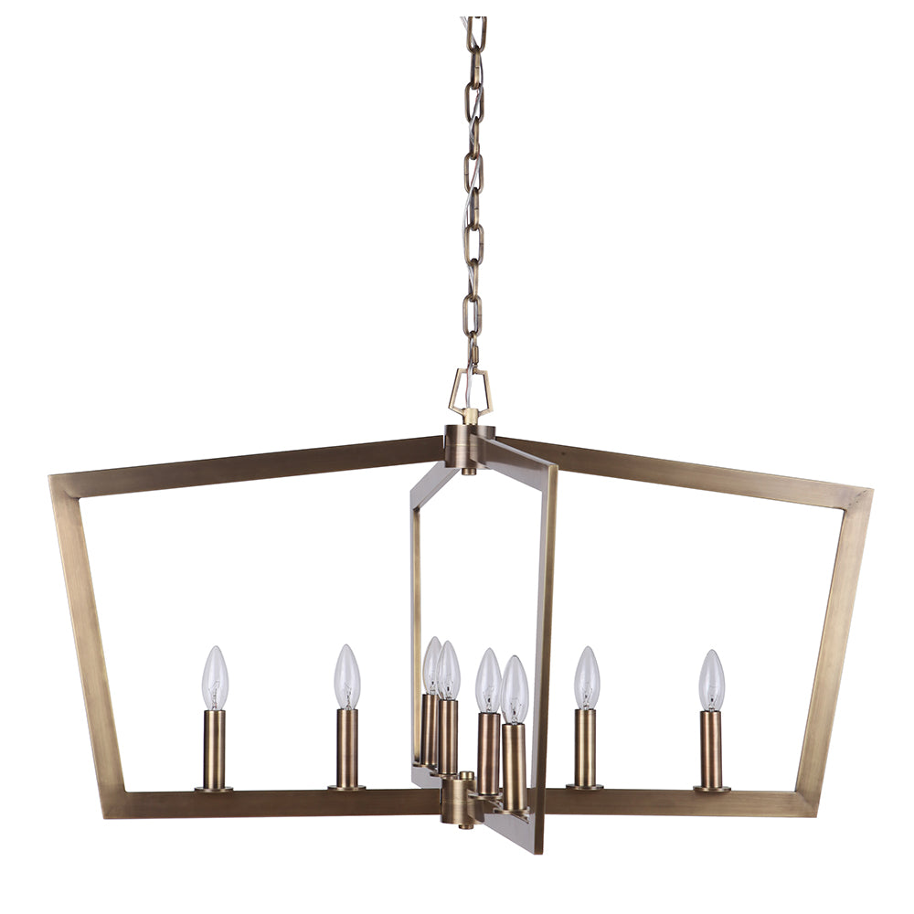 Mini Chandeliers for Adding Charm to Small SpacesDexter 8 Light Chandelier - Brass