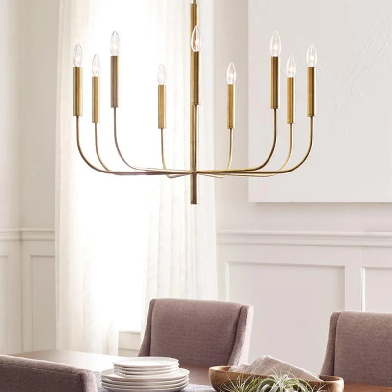 Traditional Brass Chandeliers for Classic InteriorsElegant Elongated Arm Chandelier