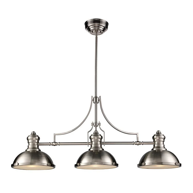 Victorian - Inspired Chandeliers with Ornate DetailsChadwick Three-Light LED Billiard Chandelier