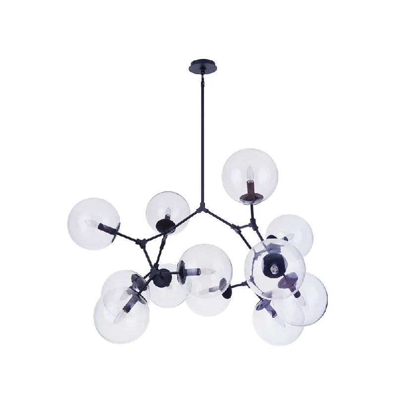 Chandeliers with Candle - Style Bulbs for a Classic AestheticEpiphany 12 Light Chandelier - Black