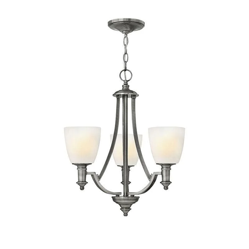 Modern Crystal Chandeliers for Contemporary HomesHamptons Antique Nickel & Opal Glass Shade Chandelier