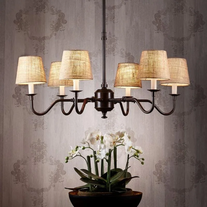 Ceiling - Mounted Chandeliers for Standard CeilingsHamptons-Style Six-Light Chandelier