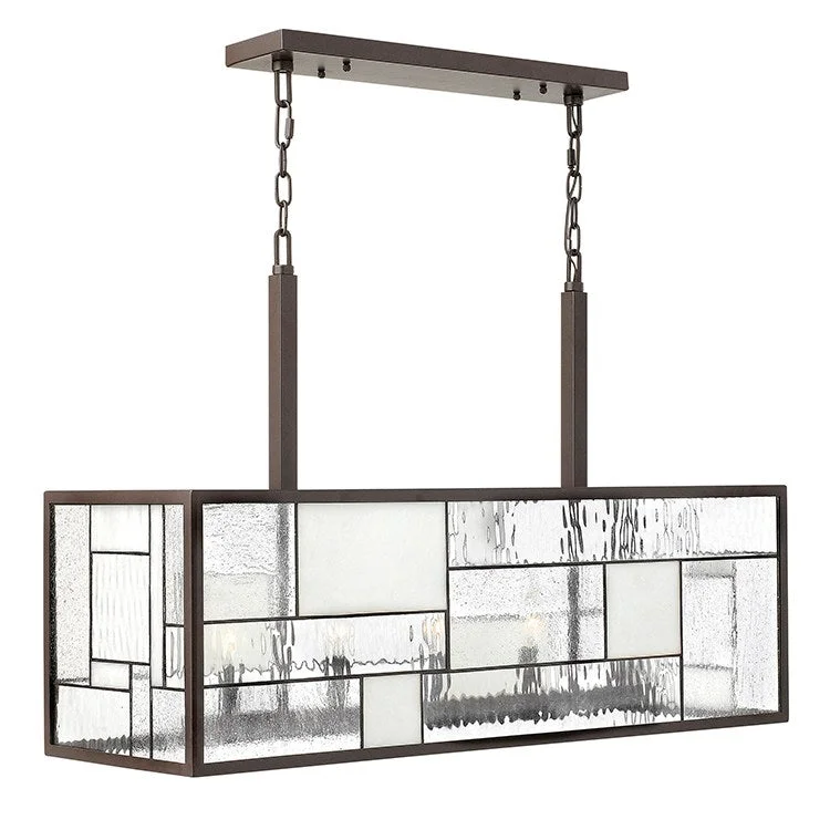 Chandeliers with Clear Crystal for a Sparkling EffectMondrian Five-Light Linear Chandelier