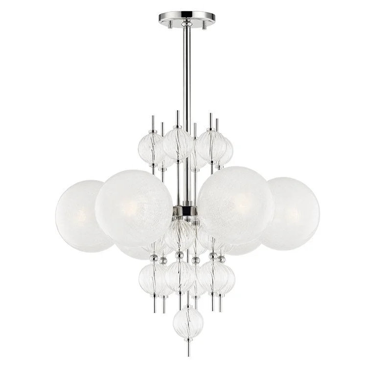 Chandeliers with Metal Frames in Gold FinishCalypso Six-Light Chandelier