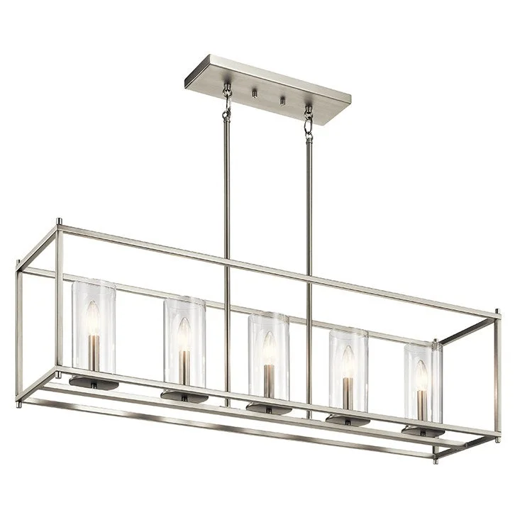 Chandeliers with Candle - Style Bulbs for a Classic AestheticCrosby Five-Light Linear Chandelier