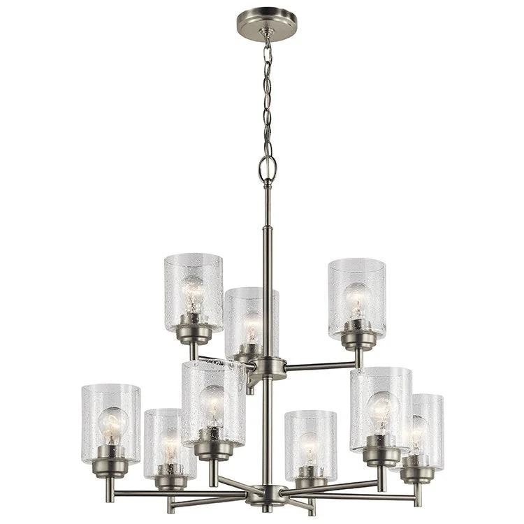 Small Chandeliers for Compact RoomsWinslow Nine-Light Two-Tier Chandelier