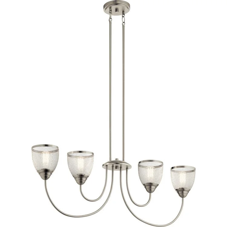 Chandeliers with Murano Glass for a High - End Artistic TouchVoclain Four-Light Linear Chandelier