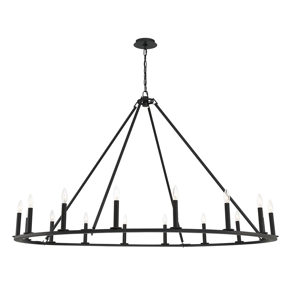 Large Chandeliers for Grand Halls and FoyersLancelot 16 Light Chandelier - Black