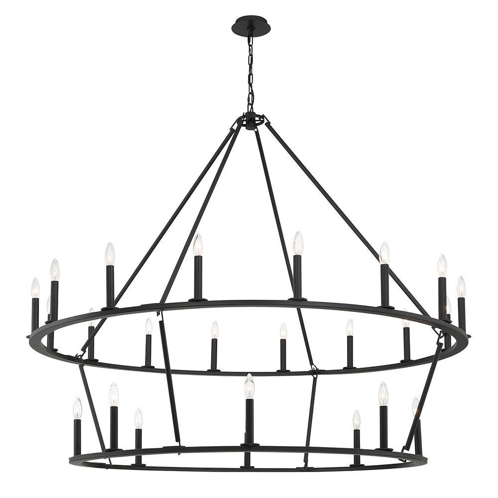 Industrial Iron Chandeliers for Loft - Inspired SpacesLancelot II 24 Light Chandelier - Black