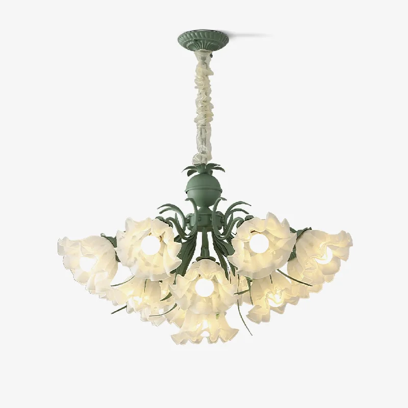 Art Deco Chandeliers for a Retro - Glam LookLily of the Valley Flower Chandelier