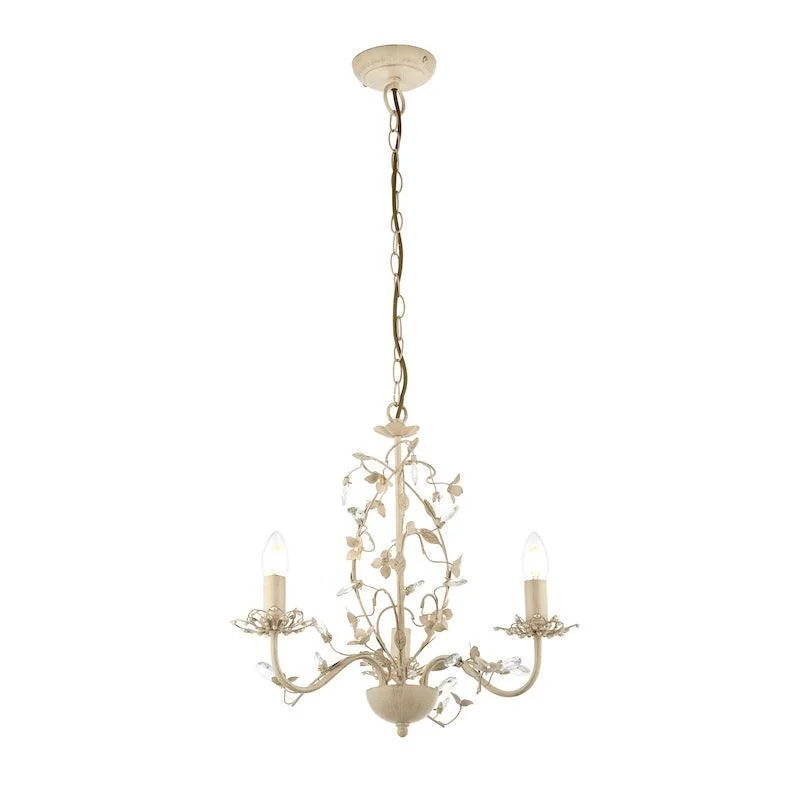 Industrial Iron Chandeliers for Loft - Inspired SpacesEndon Lullaby Cream & Gold Painted 3 Light Chandelier