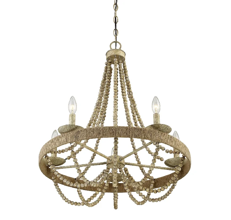 Chandeliers with Metal Frames in Silver FinishFive Light Chandelier