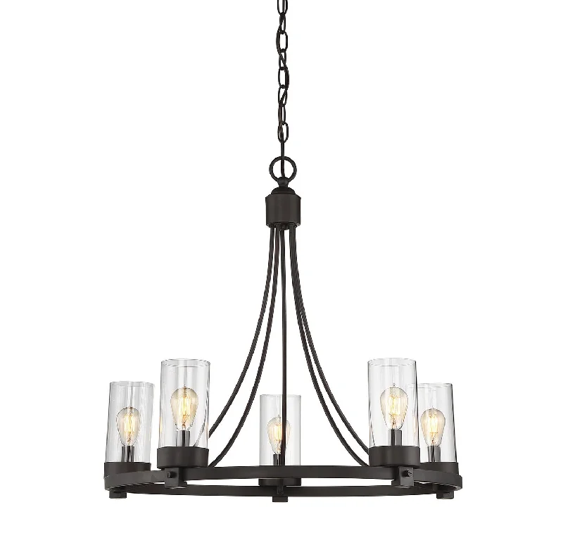 Art Deco Chandeliers for a Retro - Glam LookFive Light Chandelier