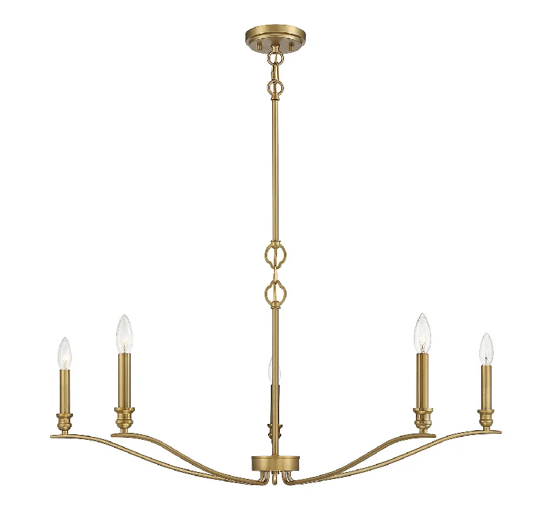 Chandeliers with Candle - Style Bulbs for a Classic AestheticFive Light Chandelier