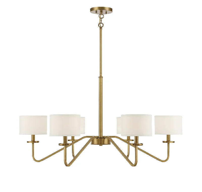 Art Deco Chandeliers for a Retro - Glam LookSix Light Chandelier